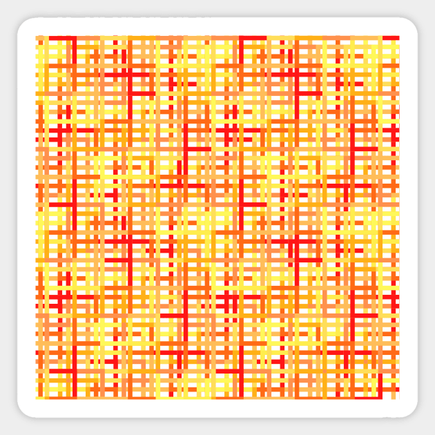 Abstract Grid Sticker by Clutterbooke